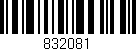 Código de barras (EAN, GTIN, SKU, ISBN): '832081'