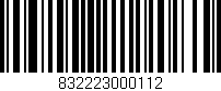 Código de barras (EAN, GTIN, SKU, ISBN): '832223000112'