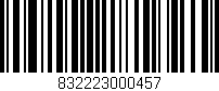 Código de barras (EAN, GTIN, SKU, ISBN): '832223000457'