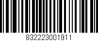 Código de barras (EAN, GTIN, SKU, ISBN): '832223001911'