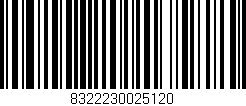 Código de barras (EAN, GTIN, SKU, ISBN): '8322230025120'