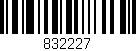 Código de barras (EAN, GTIN, SKU, ISBN): '832227'