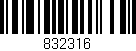 Código de barras (EAN, GTIN, SKU, ISBN): '832316'