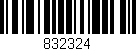 Código de barras (EAN, GTIN, SKU, ISBN): '832324'