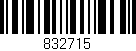 Código de barras (EAN, GTIN, SKU, ISBN): '832715'