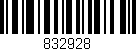 Código de barras (EAN, GTIN, SKU, ISBN): '832928'