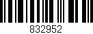 Código de barras (EAN, GTIN, SKU, ISBN): '832952'