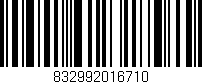 Código de barras (EAN, GTIN, SKU, ISBN): '832992016710'
