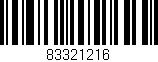 Código de barras (EAN, GTIN, SKU, ISBN): '83321216'