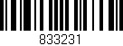 Código de barras (EAN, GTIN, SKU, ISBN): '833231'