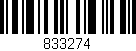 Código de barras (EAN, GTIN, SKU, ISBN): '833274'