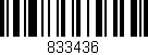 Código de barras (EAN, GTIN, SKU, ISBN): '833436'