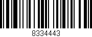 Código de barras (EAN, GTIN, SKU, ISBN): '8334443'