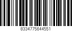 Código de barras (EAN, GTIN, SKU, ISBN): '8334775644551'