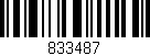 Código de barras (EAN, GTIN, SKU, ISBN): '833487'