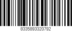 Código de barras (EAN, GTIN, SKU, ISBN): '8335893320792'