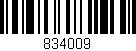 Código de barras (EAN, GTIN, SKU, ISBN): '834009'