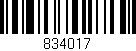 Código de barras (EAN, GTIN, SKU, ISBN): '834017'