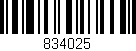 Código de barras (EAN, GTIN, SKU, ISBN): '834025'