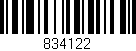 Código de barras (EAN, GTIN, SKU, ISBN): '834122'