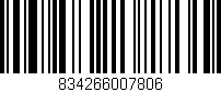 Código de barras (EAN, GTIN, SKU, ISBN): '834266007806'