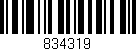 Código de barras (EAN, GTIN, SKU, ISBN): '834319'