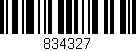 Código de barras (EAN, GTIN, SKU, ISBN): '834327'