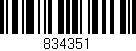 Código de barras (EAN, GTIN, SKU, ISBN): '834351'