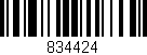 Código de barras (EAN, GTIN, SKU, ISBN): '834424'