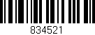 Código de barras (EAN, GTIN, SKU, ISBN): '834521'
