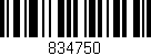 Código de barras (EAN, GTIN, SKU, ISBN): '834750'