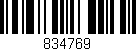 Código de barras (EAN, GTIN, SKU, ISBN): '834769'