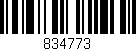 Código de barras (EAN, GTIN, SKU, ISBN): '834773'