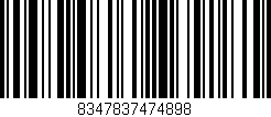 Código de barras (EAN, GTIN, SKU, ISBN): '8347837474898'