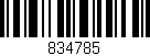 Código de barras (EAN, GTIN, SKU, ISBN): '834785'