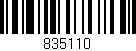 Código de barras (EAN, GTIN, SKU, ISBN): '835110'