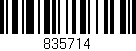 Código de barras (EAN, GTIN, SKU, ISBN): '835714'