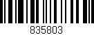 Código de barras (EAN, GTIN, SKU, ISBN): '835803'