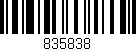 Código de barras (EAN, GTIN, SKU, ISBN): '835838'