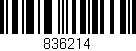 Código de barras (EAN, GTIN, SKU, ISBN): '836214'