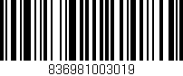 Código de barras (EAN, GTIN, SKU, ISBN): '836981003019'