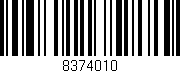 Código de barras (EAN, GTIN, SKU, ISBN): '8374010'