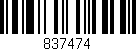 Código de barras (EAN, GTIN, SKU, ISBN): '837474'