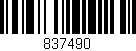 Código de barras (EAN, GTIN, SKU, ISBN): '837490'