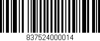 Código de barras (EAN, GTIN, SKU, ISBN): '837524000014'