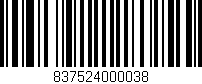 Código de barras (EAN, GTIN, SKU, ISBN): '837524000038'