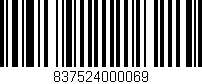 Código de barras (EAN, GTIN, SKU, ISBN): '837524000069'