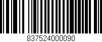 Código de barras (EAN, GTIN, SKU, ISBN): '837524000090'