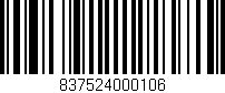 Código de barras (EAN, GTIN, SKU, ISBN): '837524000106'