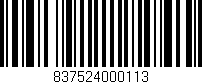 Código de barras (EAN, GTIN, SKU, ISBN): '837524000113'